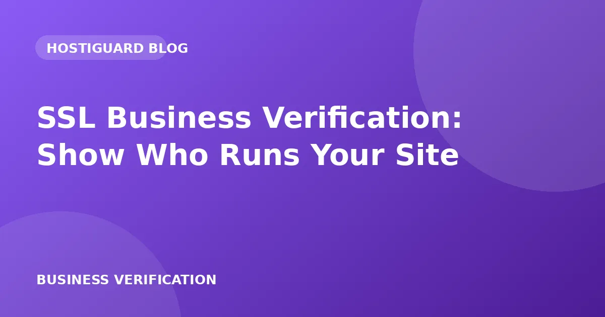 Verified business badge on a certificate record