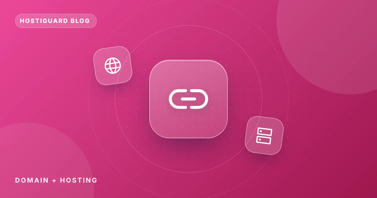 Domain name and hosting account linked in one dashboard