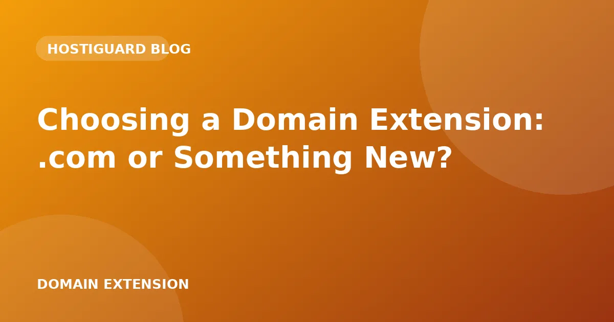 Domain extensions written on colourful cards