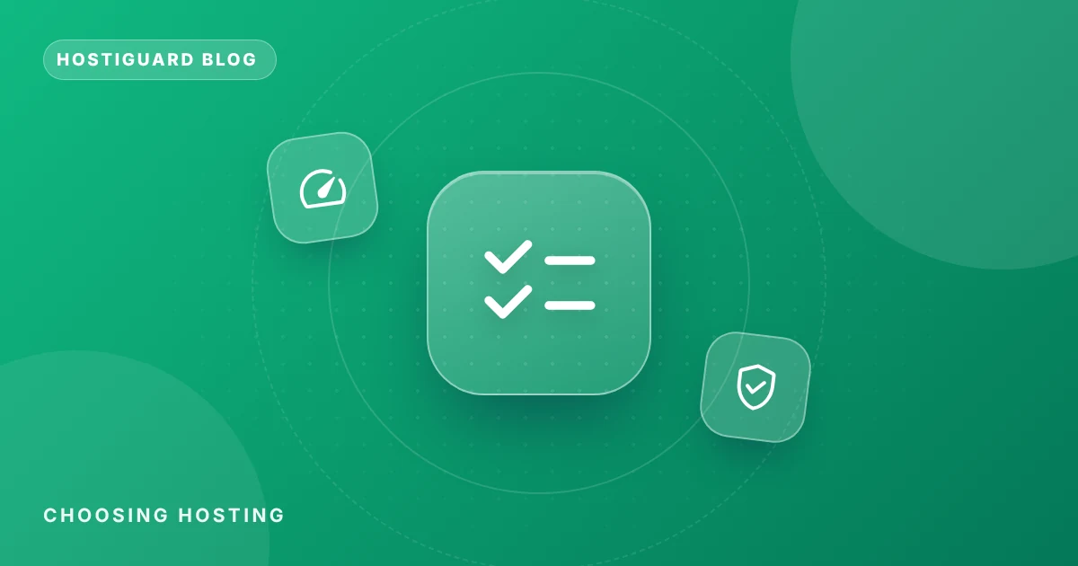 Checklist for comparing web hosting plans