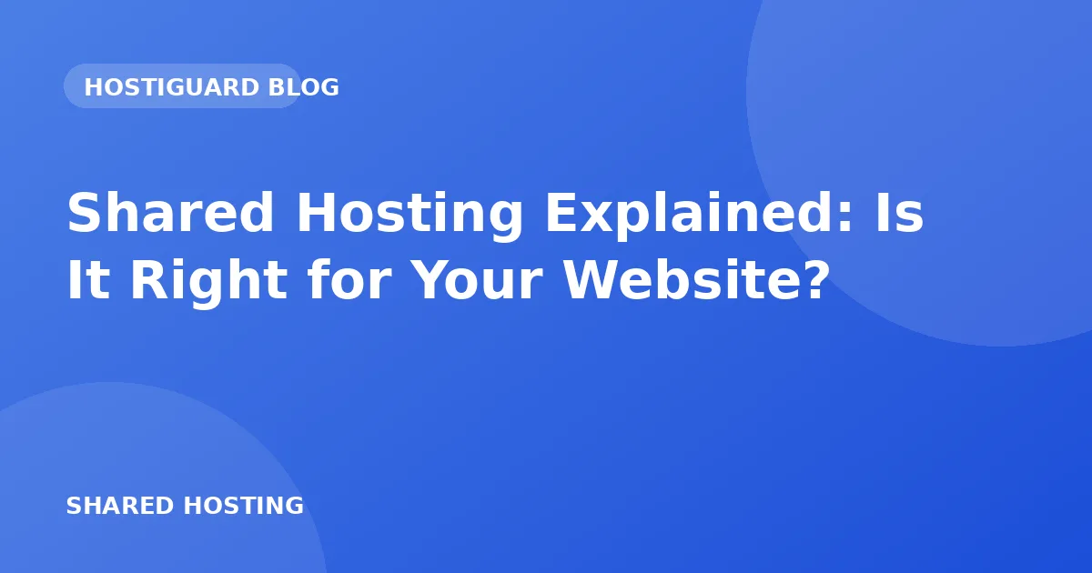 Shared hosting servers in a HostiGuard data center