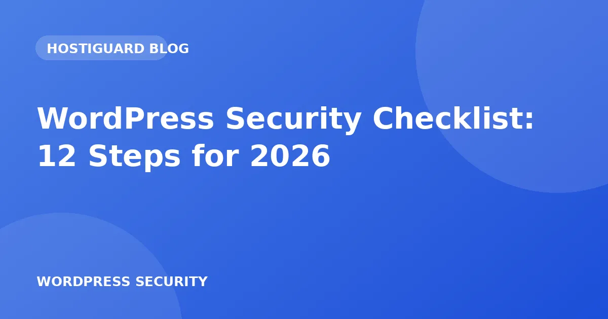WordPress security checklist on a laptop screen