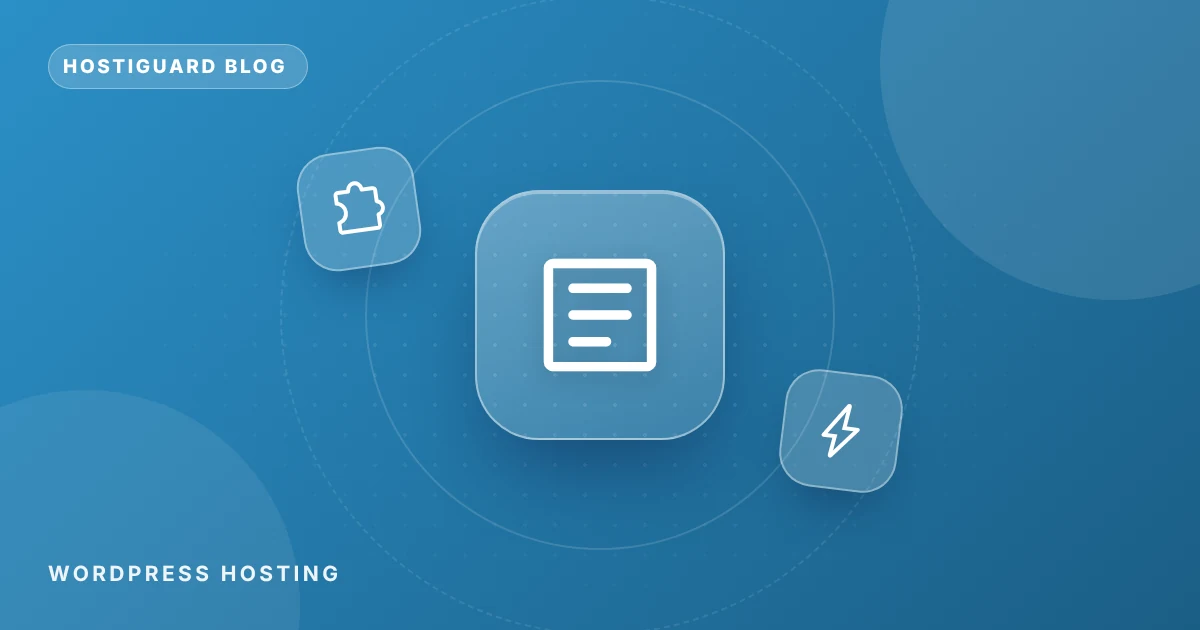 WordPress dashboard running on a hosting server